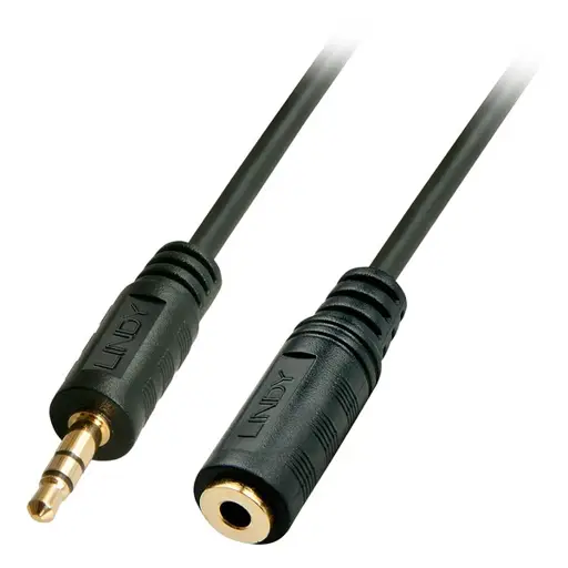 Garso Prailginimo Kabelis - Lindy 10 m 3,5 mm Stereo M/F Auksu Padengtas