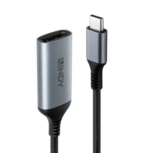 Adapteris - LINDY USB Type C į DisplayPort 8K60 Keitiklis, 32.4Gbps, Juoda