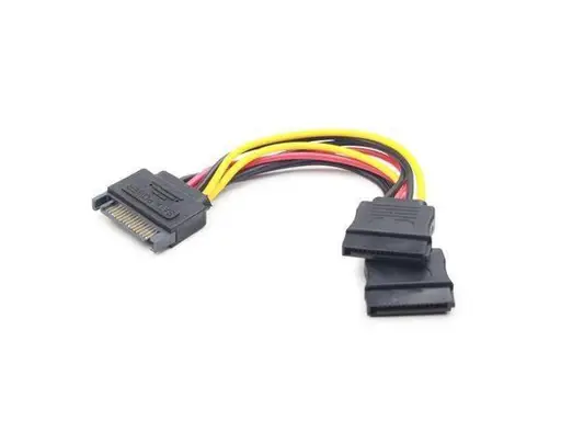 GEMBIRD CC-SATAM2F-01 cable power splitter SATA 15 pin -> 2x SATA HDD - straight