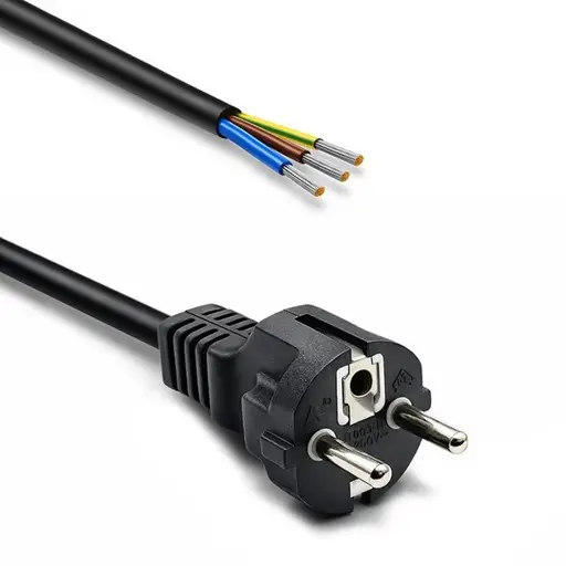 SCHUKO CEE power cable Cu stripped and soldere