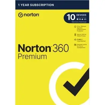 Norton 360 Premium antivirusinės programos nauja elektroninė (ESD) licencija 2 metams 1 vartotojui (10 įrenginių)