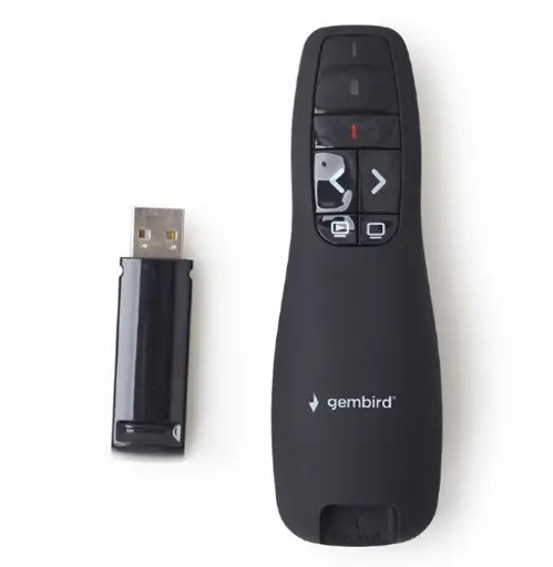 Gembird WP-L-12 belaidis valdymo pultas pristatymams RF Juoda