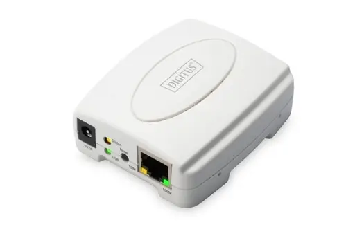 Digitus USB Print Server, 1-Port 1x RJ45, 1x USB A, USB 2.0