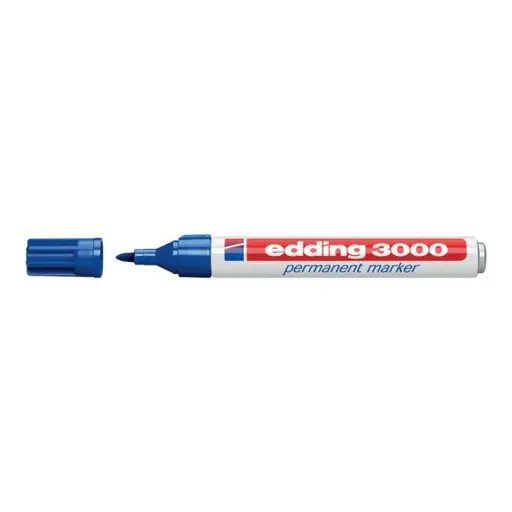 Rašymo Priemonė - Edding 3000 Marker Permanent Fine Tip Mėlynas