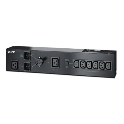 SERVICE BYPASS PANEL 230V 16A BBM IEC C20 input; (6) IEC C13 (1) C19 output