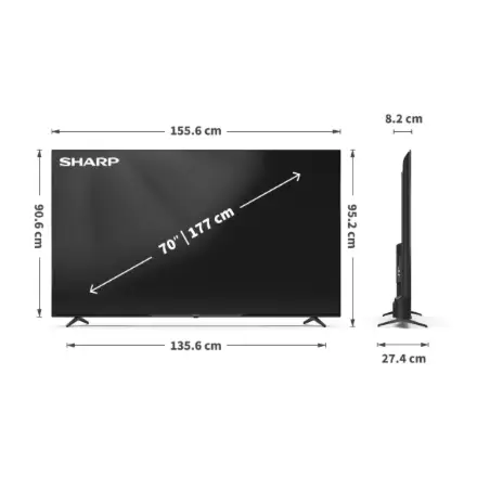 Sharp 70HL4265E 70" (178cm) 4K Ultra HD LED Google TV – 5