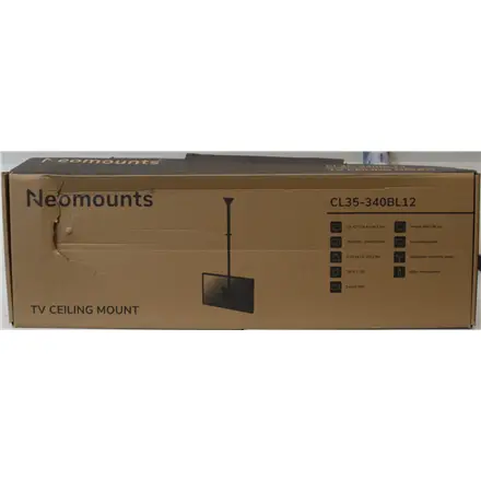 SALE OUT. Neomounts CL35-340BL12 Monitor/TV mount ceiling 1 screen - 23-42" - max 50 kg - VESA 100x100-200x200 - h 106-156 cm - black