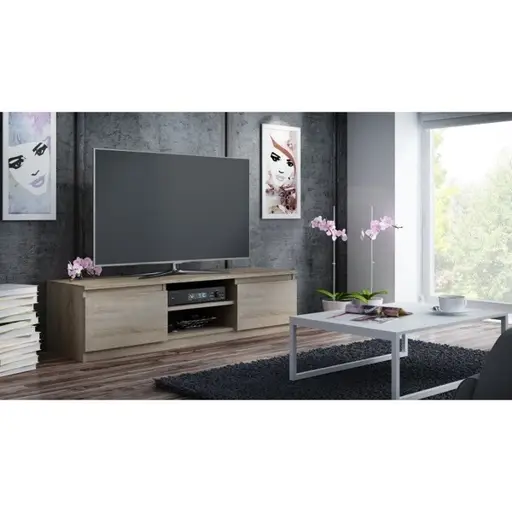 Topeshop RTV140 SONOMA TV stovas / baldas garso ir vaizdo aparatūrai 2 spintos