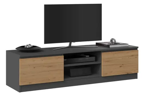 Topeshop RTV 140 ANTR/ARTIS TV stovas / baldas garso ir vaizdo aparatūrai 2 spintos