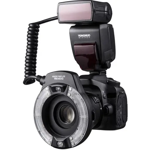 Yongnuo YN-14EX II TTL makro žiedinės blykstės rinkinys, skirtas Canon
