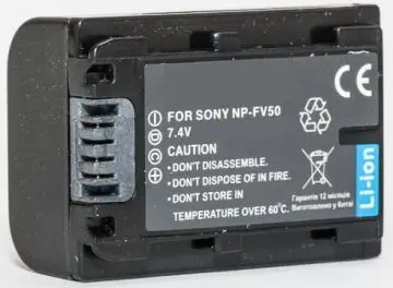 Vaizdo kameros baterija - Papildoma Skaitmeninė NP-FV50 1 080 mAh 7,4 V Baterija