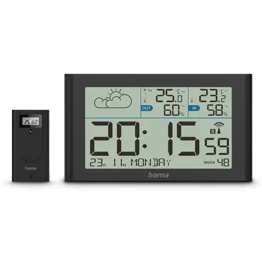 sylt weather station wit h outdoor sensor black
