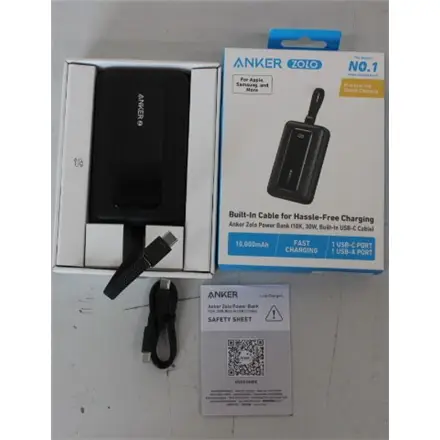 SALE OUT. Anker Power Bank with Built-In USB-C Cable