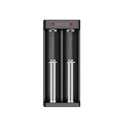 Įkroviklis Li-ion 18650 USB-C cilindrinėms baterijoms/elementams – 2 kanalai