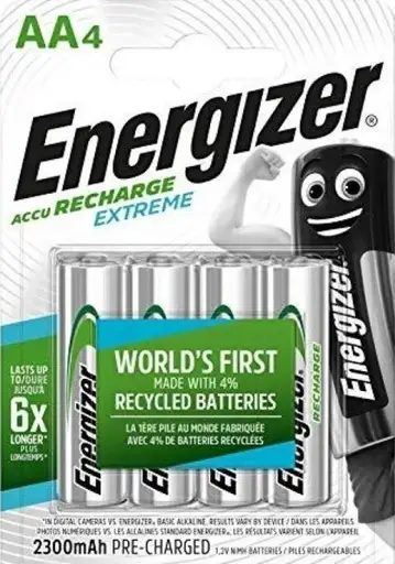 Energizer EXTREME Recharge AA-H06 2300 mAh pakraunamos baterijos (4 vnt)
