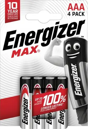 Energizer Max AAA-LR3 1.5V šarminės baterijos (4 vnt)