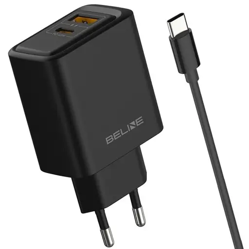Charger 45W USB-A/USB-C GaN PD cable black