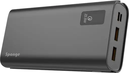 Sponge Energy 20000 QC 22,5W, Two USB A, One USB C Ports
