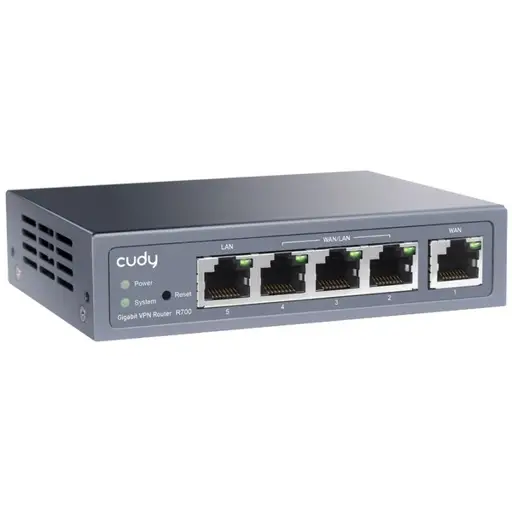 Cudy Gigabit Multi-WAN VPN Router laidinis maršrutizatorius Greitas eternetas, Gigabitinis eternetas Pilka