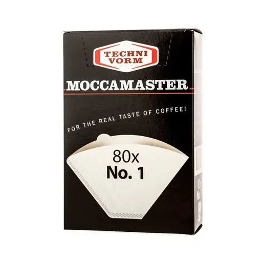 MOCCAMASTER Popieriniai kavos filtrai Nr 1 vienkartiniai 80 vnt