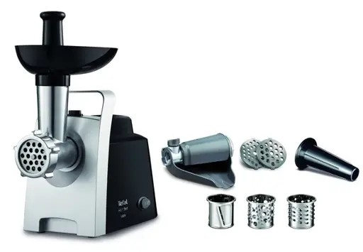 Tefal HV1 NE1098 mėsmalė 1400 W Juoda, Sidabras