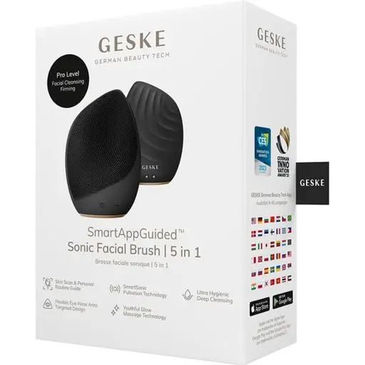 Geske Sonic Facial Brush 5 in 1, pilkas - Veido odos priežiūros prietaisas