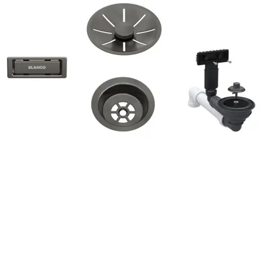 Waste fitting set 1x3,5'' InFino Satin Dark Steel