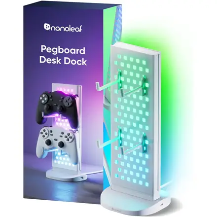 Nanoleaf Pegboard Desk Dock, White