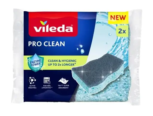 Viskozės šveitiklis su fermentais Vileda Pro Clean 2 vnt.