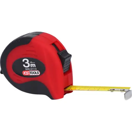 Ruletė klasė II, juodai raudona 5m x 19mm, KS Tools