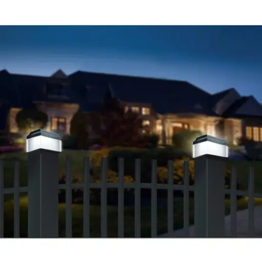 LED stulpinė saulės lempa 100*100 Greenblue GB128 - vokų stogelis