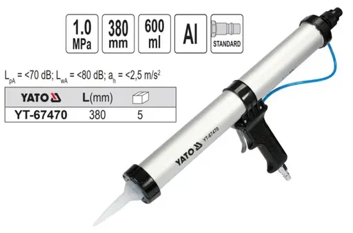 YATO PNEUMATYCZNY WYCISKACZ 600ml