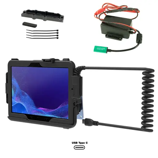 UNPKD RAM HARDWIRE DOCK BUNDLE FOR SAMSUNG TAB ACTIVE PRO WITH USB-C AND BACKING PLATE