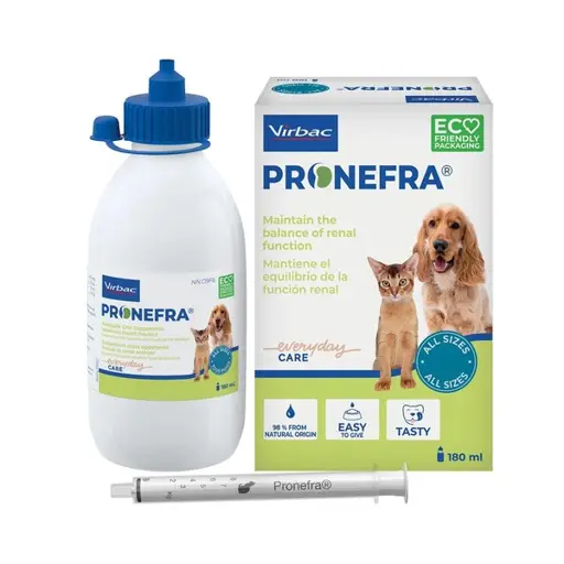 VIRBAC Pronefra Kidney support - papildai šunims ir katėms - 180ml
