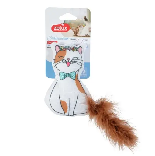 ZOLUX Chatouille Cat with feathers and catnip - žaislas katėms - 13cm