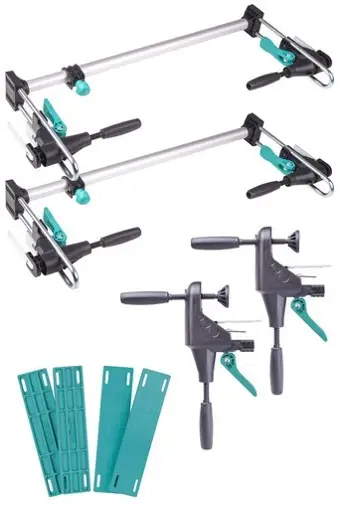 wolfcraft GmbH PRO Durų staktos jungimo spaustuvų rinkinys