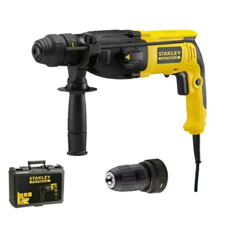 Stanley 2.4J SDS Plus Hammer Drill With Quick Change Chuck, Kitbox