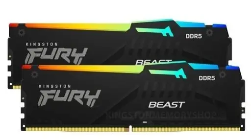 Memory DDR5 Fury Beast Black RGB 16GB(2 8GB)/6000 CL36 EXPO