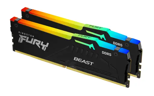 Kingston DRAM 32GB 5600MT/s DDR5 CL36 DIMM (Kit of 2) FURY Beast RGB EXPO + GIFT Kingston 64GB USB3.2 Gen1 DataTraveler