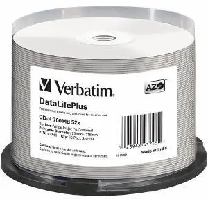 Verbatim CD-R [ spindle (plėvelėje) 50