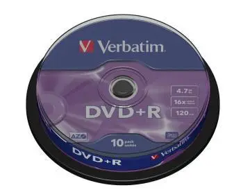 Verbatim DVD+R AZO Matt Silver 4.7 GB, 16 x, 10 Pack Spindle
