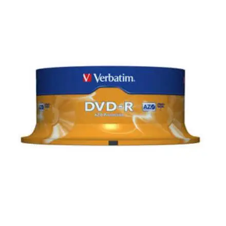 Verbatim DVD-R AZO Matt Silver 4.7 GB, 16 x, DVD-R, 25 Pack Spindle