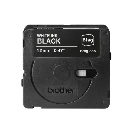 Brother BTAG-335 White on Black