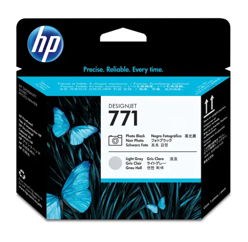 HP 771 original printhead CE020A black and light grey standard capacity 1-pack