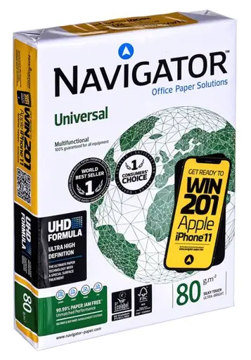 Navigator UNIVERSAL A4 kopijavimo popierius Balta