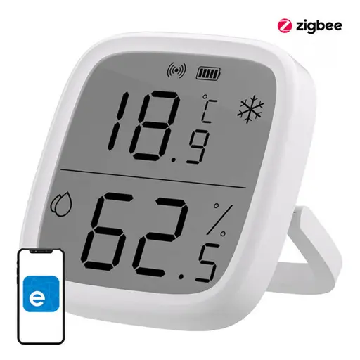 Išmanusis Jutiklis - SONOFF Zigbee LCD Temperatūros ir Drėgmės Jutiklis su 2.8 colių Ekranu