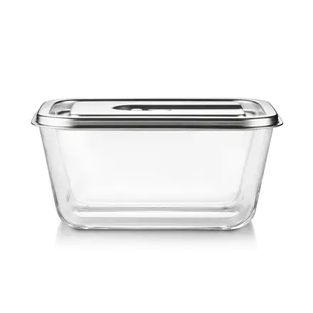 Caso Glass Vacuum Container with Stainless Steel Lid