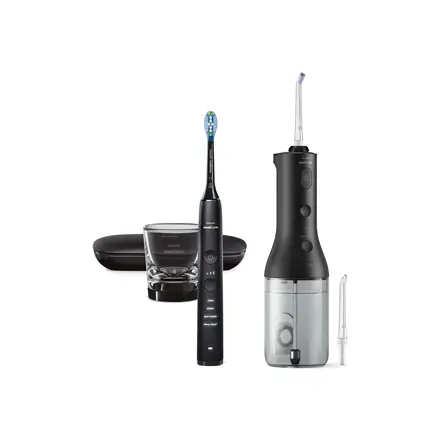 Philips HX3886/43 Sonicare DiamondClean Oral irrigator + Electric toothbrush, Black Philips