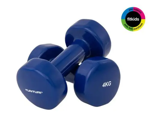 Tunturi viniliniai hanteliai 4,0 kg, mėlyni, 2vnt