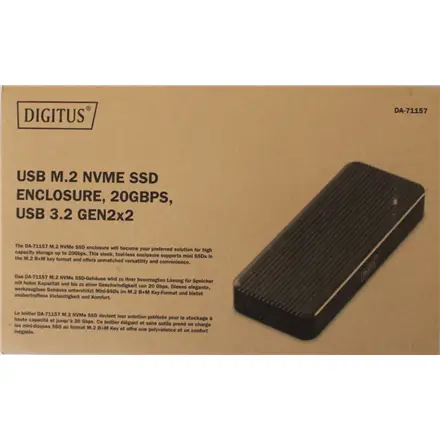 SALE OUT. Digitus USB M.2 hard disk enclosure, SSD, external, NVMe, 20Gbps, USB 3.2 Gen2x2